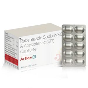Aceclofenac 200mg (SR) + Rabeprazole (EC)20mg – Arflex-R — Aceclofenac 200mg (SR) + Rabeprazole (EC)20mg — Capsules