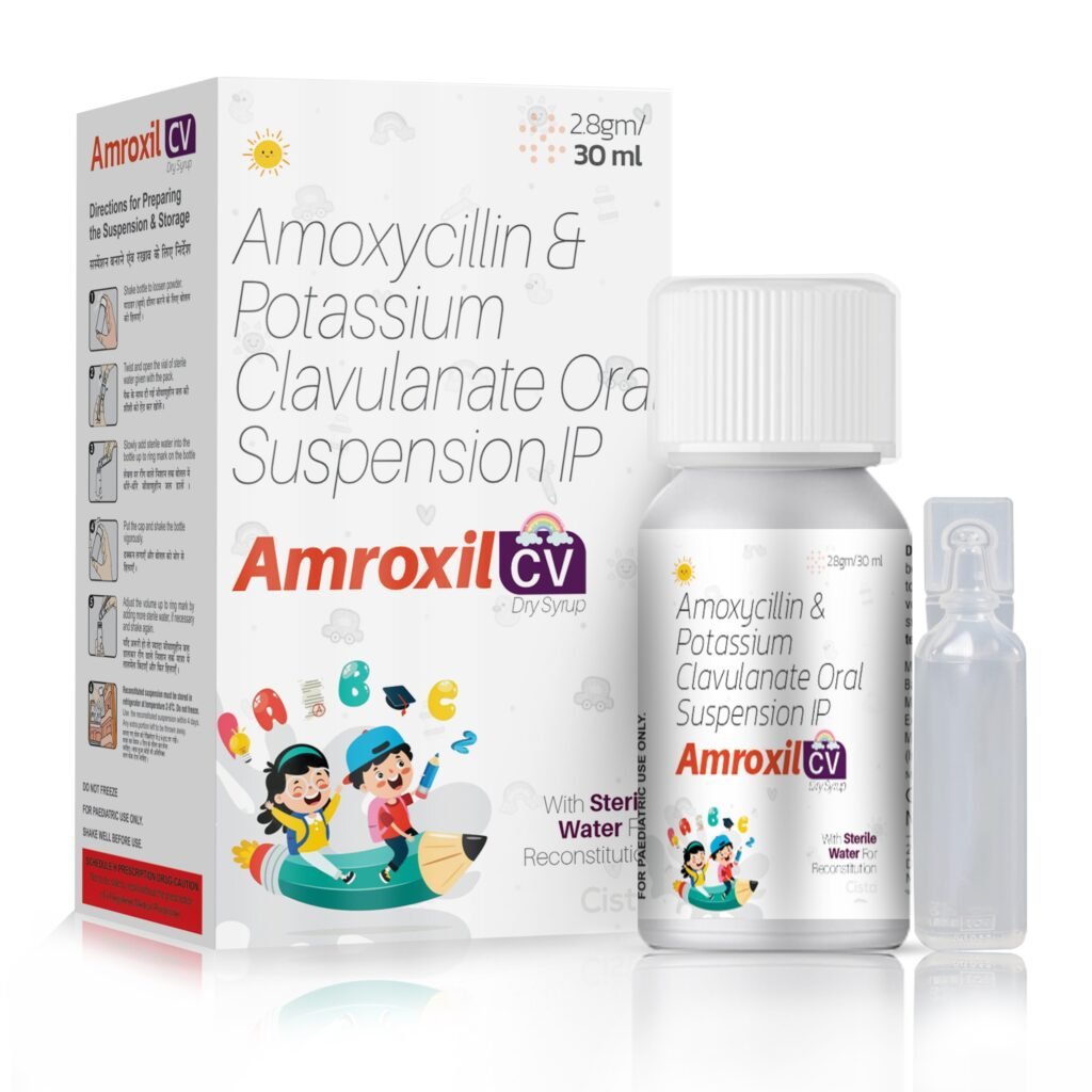 Amoxycillin 200mg + Clavulanic 28.50mg with Water - Amroxil CV