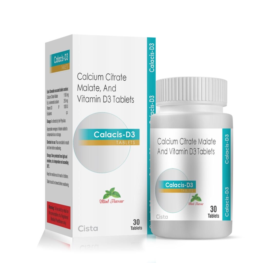 CCM1180 + Elemental Calcium 250mg + Vitamin D3 1000 IU (Chewable Tablet) - Calacis D3