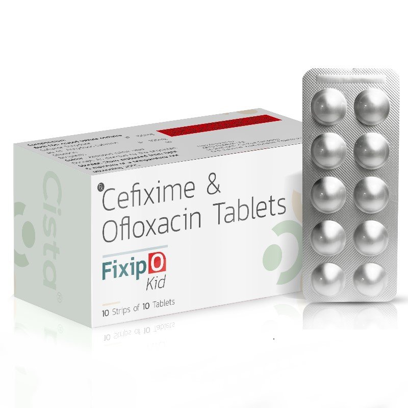 CEFIXIME 100mg+ OFLOXACIN 100mg - Fixip - O Kid