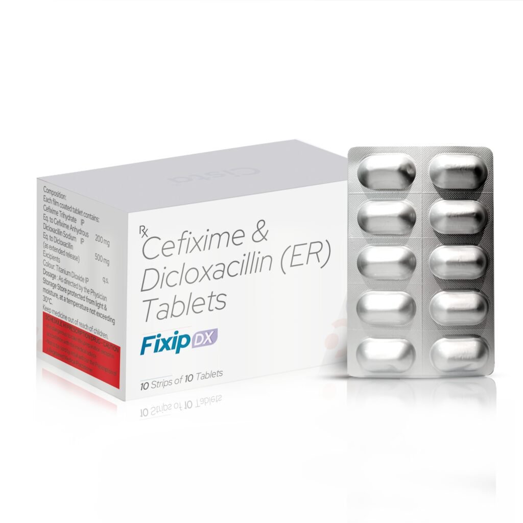 Cefixime 200mg + Dicloxacillin (ER) 500mg - Fixip DX