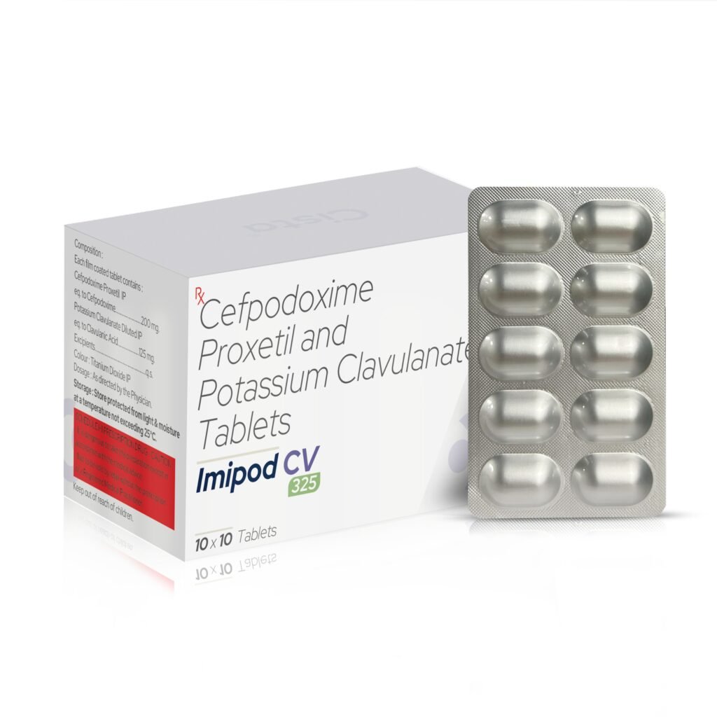 Cefpodoxime 200mg + Clavulanic Acid 125mg - Imipod CV 325