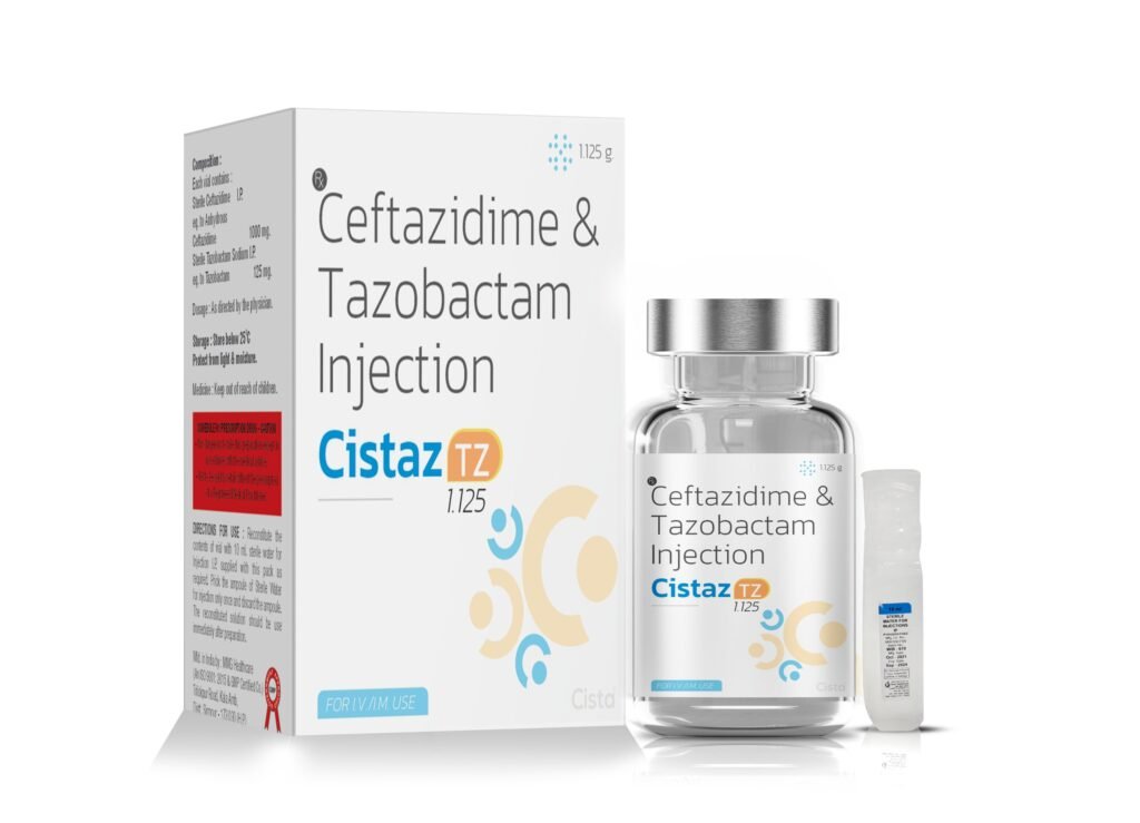 Ceftazidime 1gm + Tazobactum 125mg - Cistaz TZ 1.125