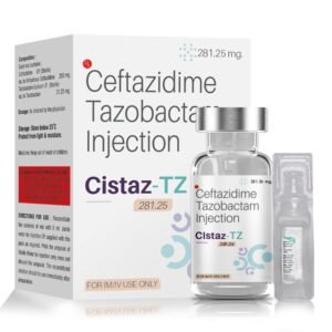 Ceftazidime 250mg + Tazobactum 31.25mg – Cistaz TZ 281.25 — Ceftazidime 250 mg + Tazobactam 31.25 mg — Dry injection