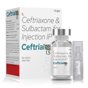 Ceftriaxone 1gm + Sulbactum 500mg – Ceftrial SB 1500 — Ceftriaxone 1 g + Sulbactam 500 mg — Dry injection