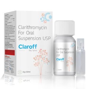 Clarithromycin 125mg each 5 ml with water – Claroff — Clarithromycin 125 mg each 5 ml with water — Dry syrup