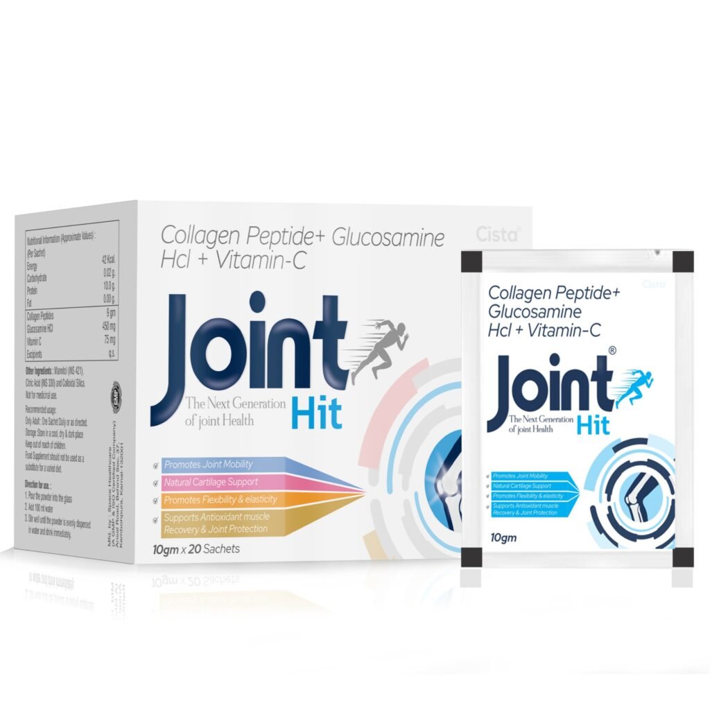 Collagen Peptide 9gm+ Glucosamine 450mg + Vit C 75 mg - Joint-Hit