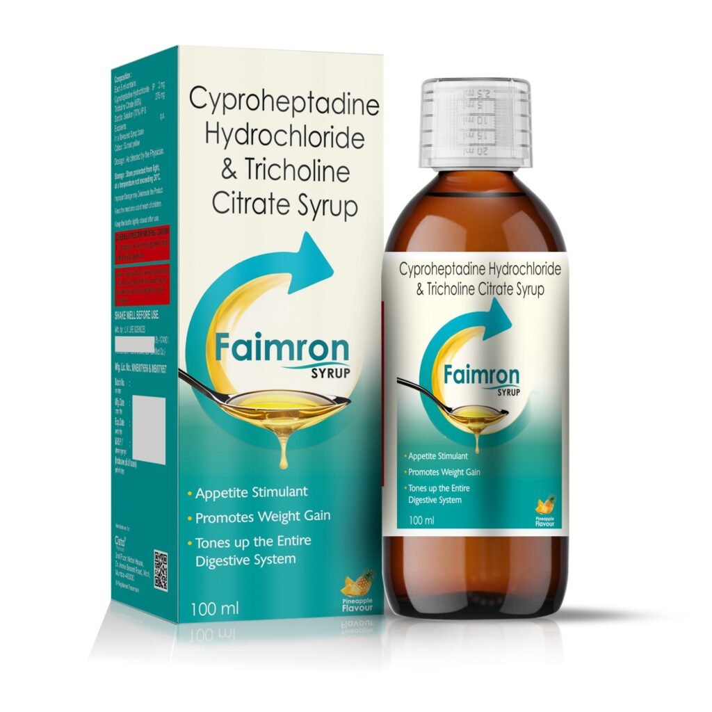 Cyproheptadine Hcl2mg, Tricholine Citrate275mg per 5ml - Faimron