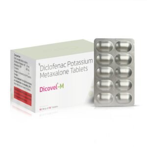 Diclofenac 50 mg + Metaxalone 400 mg – Dicovel-M — Diclofenac 50 mg + Metaxalone 400 mg — Tablets