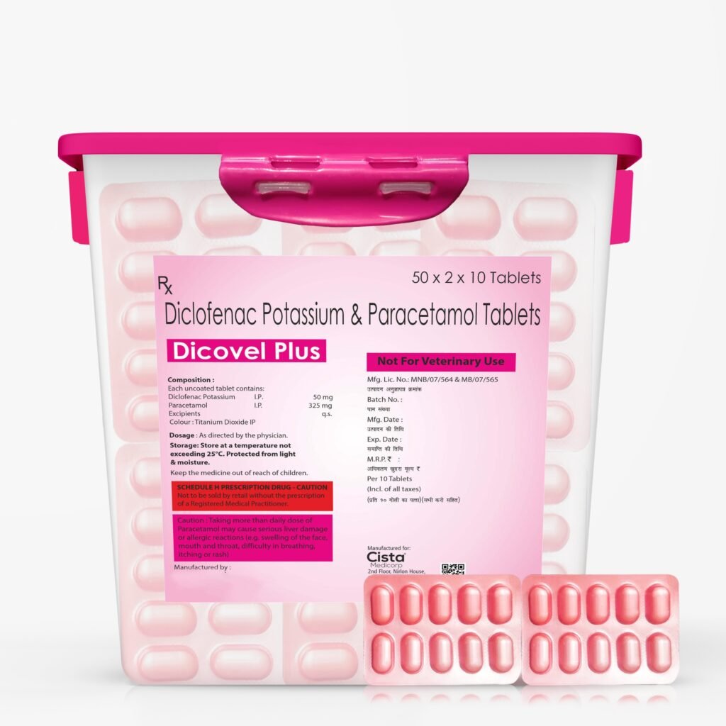 Diclofenac 50mg + Paracetamol 325mg - Dicovel-Plus