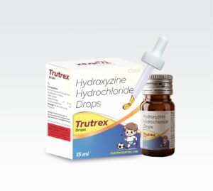 EACH ML (APPROX 30 DROPS) CONTAINS: HYDROXYZINE HCL IP 6 MG – Trutrex — EACH ML (APPROX 30 DROPS) CONTAINS: HYDROXYZINE HCL IP 6 MG — Drops