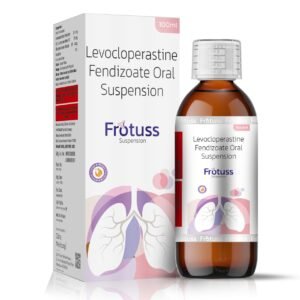 Each 5 ml of Susp. contains: Levocloperastine Fendizoate 35.4 mg equivalent to Levocloperastine Hcl 20 mg – Frotuss — Each 5 ml of Susp. contains: Levocloperastine Fendizoate 35.4 mg equivalent to Levocloperastine Hcl 20 mg — Suspension