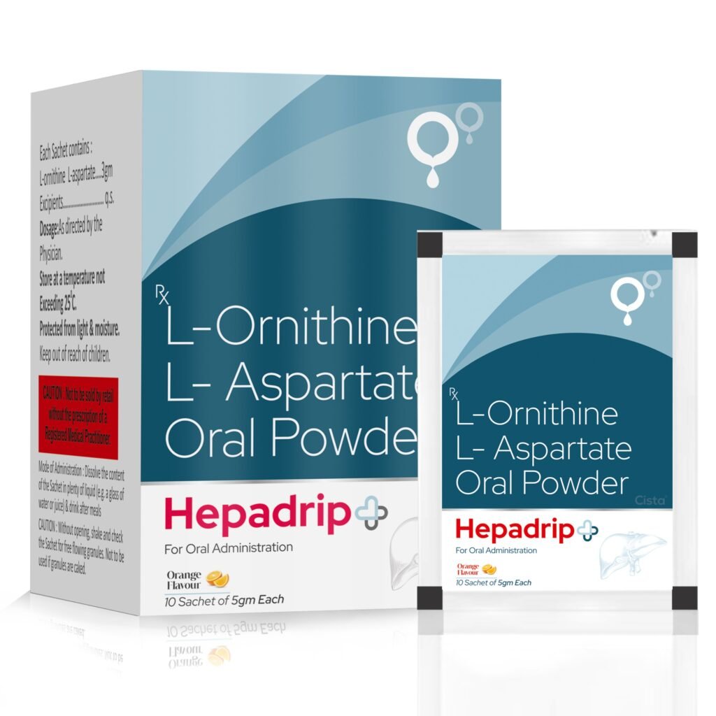Each Sachet Contains: L-Ornithine L- Aspartate 3gm - Hepadrip
