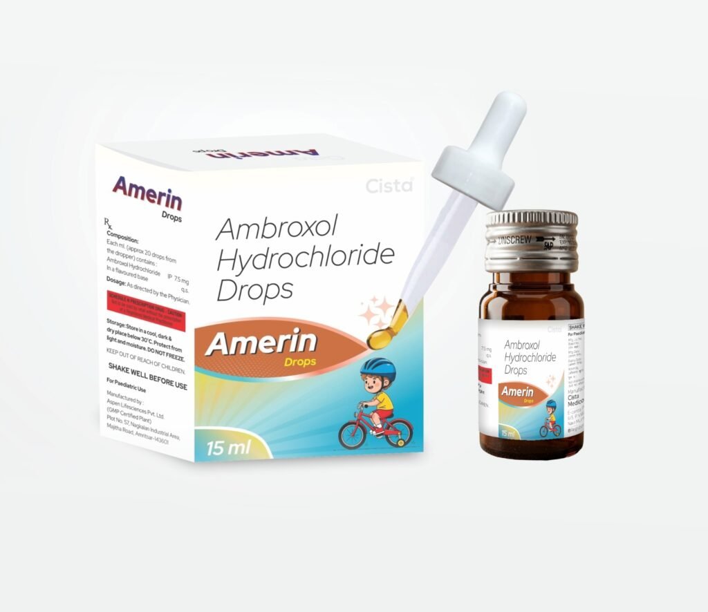 Each ml contains : Ambroxol HCL IP 7.5 mg in flavoured base - Amerin