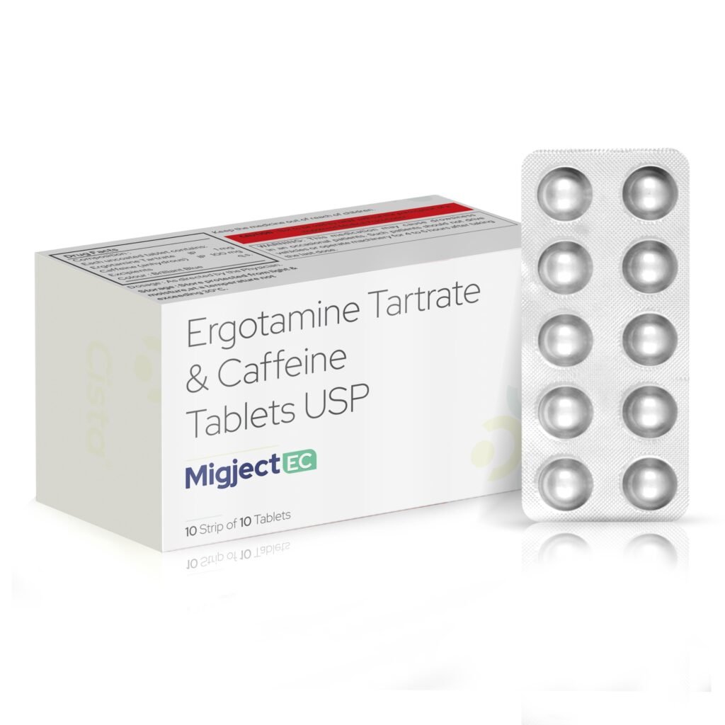 Ergotamine Tartrate IP 1mg Caffeine (anhydrous) IP 100 mg - Migject-EC