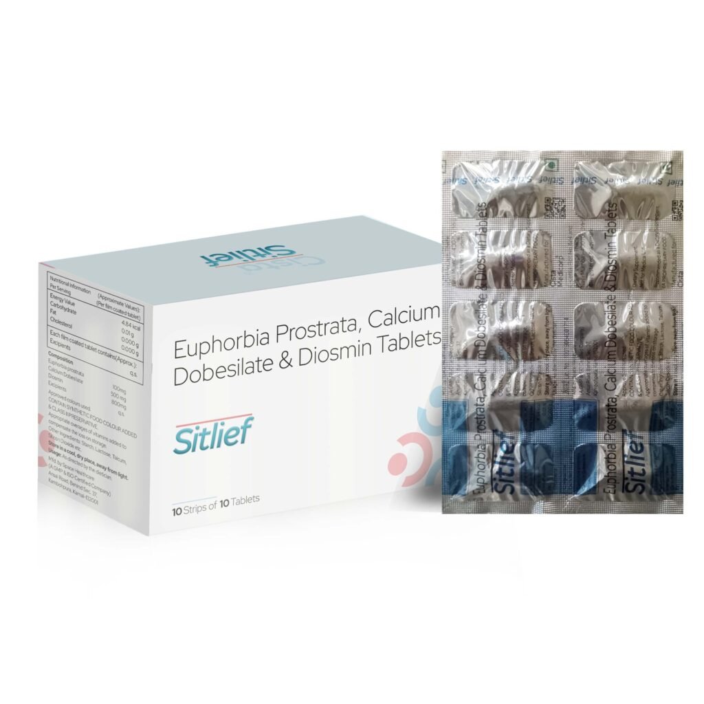Euphorbia Prostrata 100 mg + Calcium Dobesilate 500 mg + Diosmin 800 mg - Sitlief
