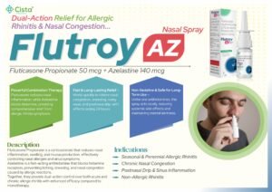 Fluticasone Propionate 50 mcg + Azelastine 140 mcg – Flutroy-AZ — Fluticasone Propionate 50 mcg + Azelastine 140 mcg — Nasal spray
