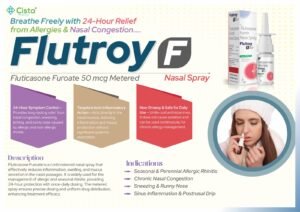 Fluticasone Furoate Metered Spray 27.5 mcg/ spray – Flutroy-F — Fluticasone Furoate Metered Spray 27.5 mcg/ spray — Nasal spray