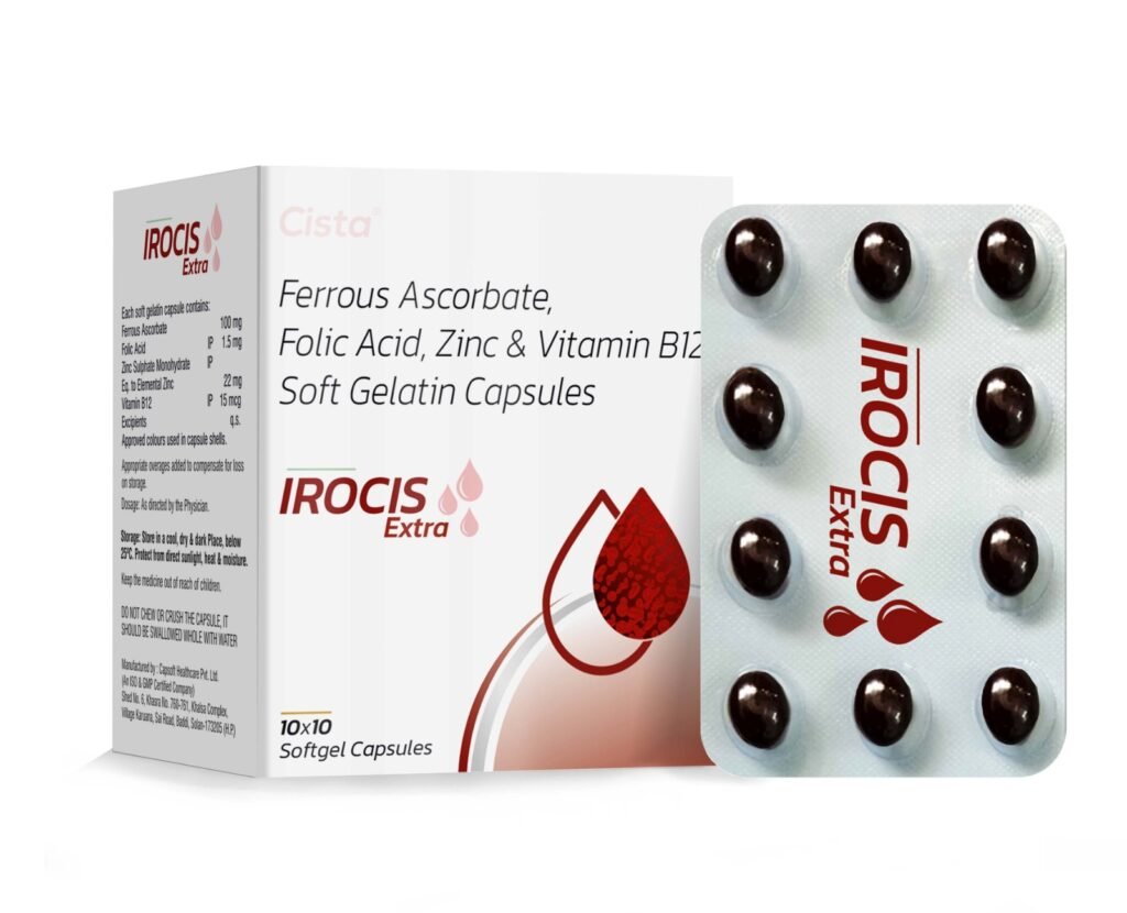 Ferrous Ascorbate + Folic Acid + Zinc - Irocis-Extra