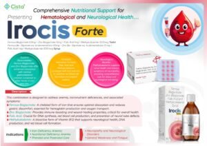 Ferrous Bis- Glycinate eq. to elemental iron 60mg + Zinc Bis- Glycinate eq. to elemental zinc 15 mg + Folic Acid 1 mg+ Methylcobala min 500 mcg – Irocis-Forte — Ferrous Bis- Glycinate equivalent to elemental iron 60 mg + Zinc Bis- Glycinate equivalent to elemental zinc 15 mg + Folic Acid 1 mg + Methylcobala min 500 mcg — Tablets