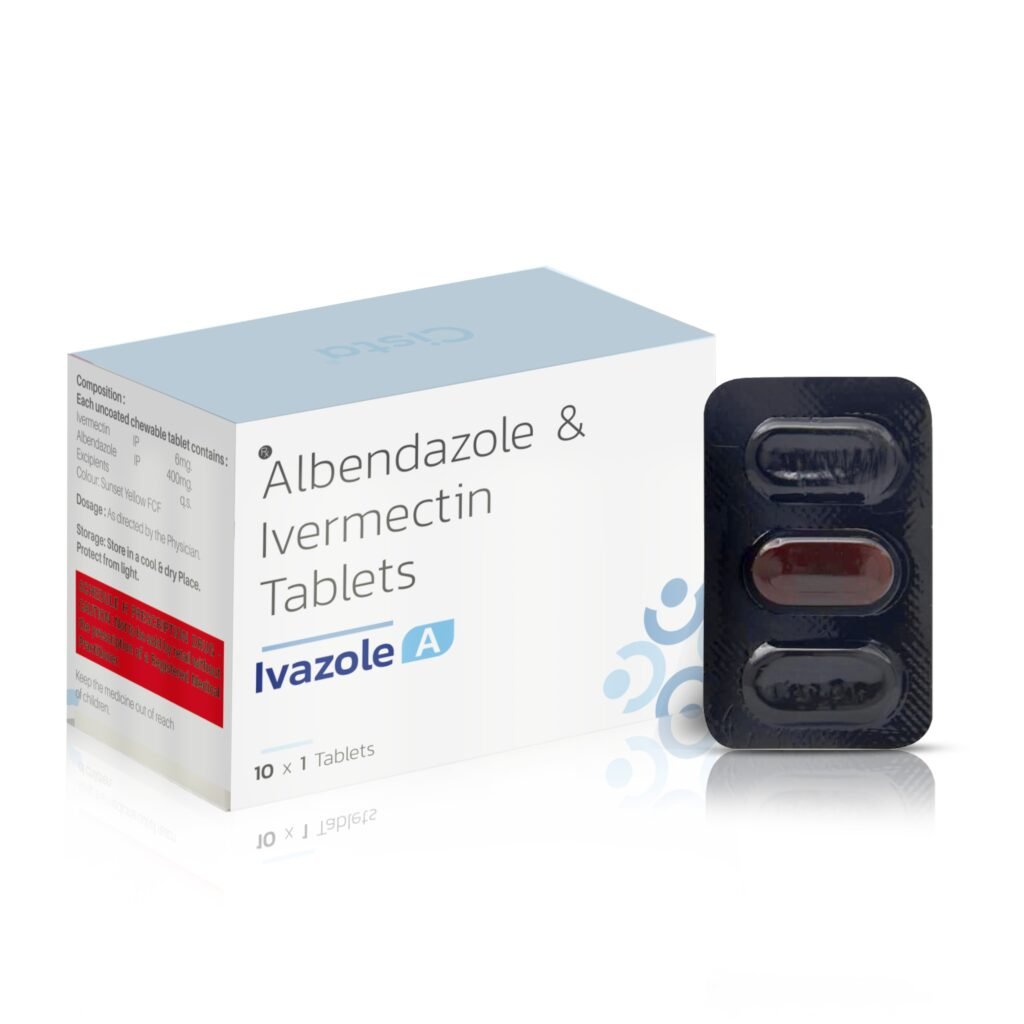 Ivermectin 6mg + Albendazole 400mg Chewable Tablets - Ivazole-A