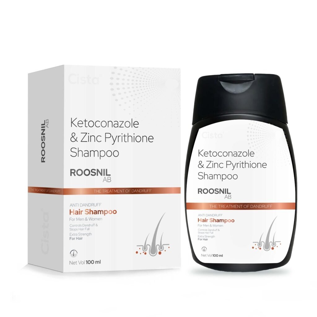 Ketoconazole 2% + Zinc Pyrithione (ZPTO) 1% + Biotin + Aloe vera - Roosnil-AB
