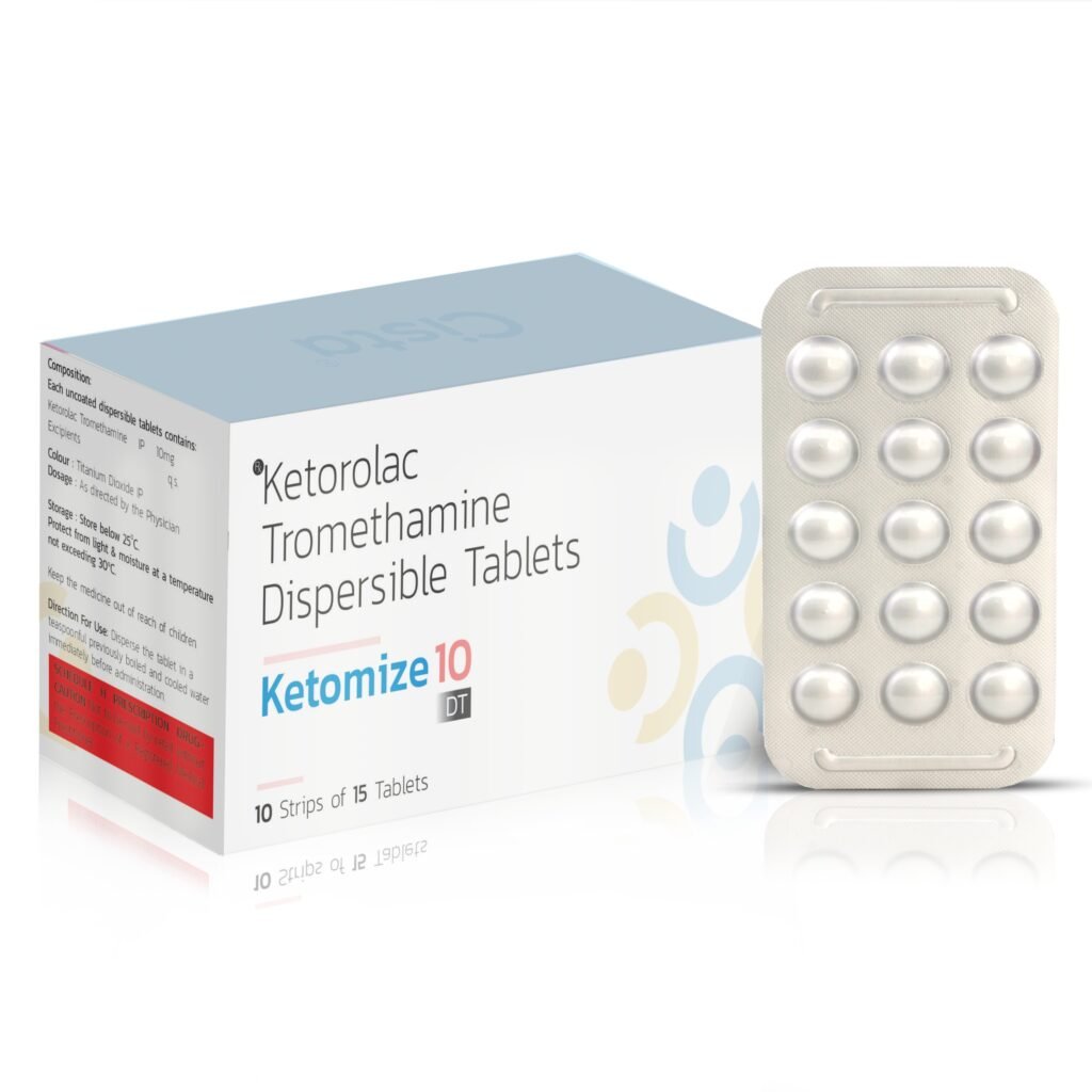 Ketorolac Tromethamine 10mg Dispersible Tablets - Ketomize-10 DT