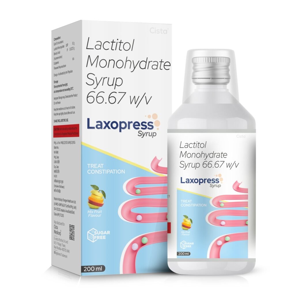 Lactitol Monohydrate USP 10g + Benzoic Acid IP 0.0225g - Laxopress