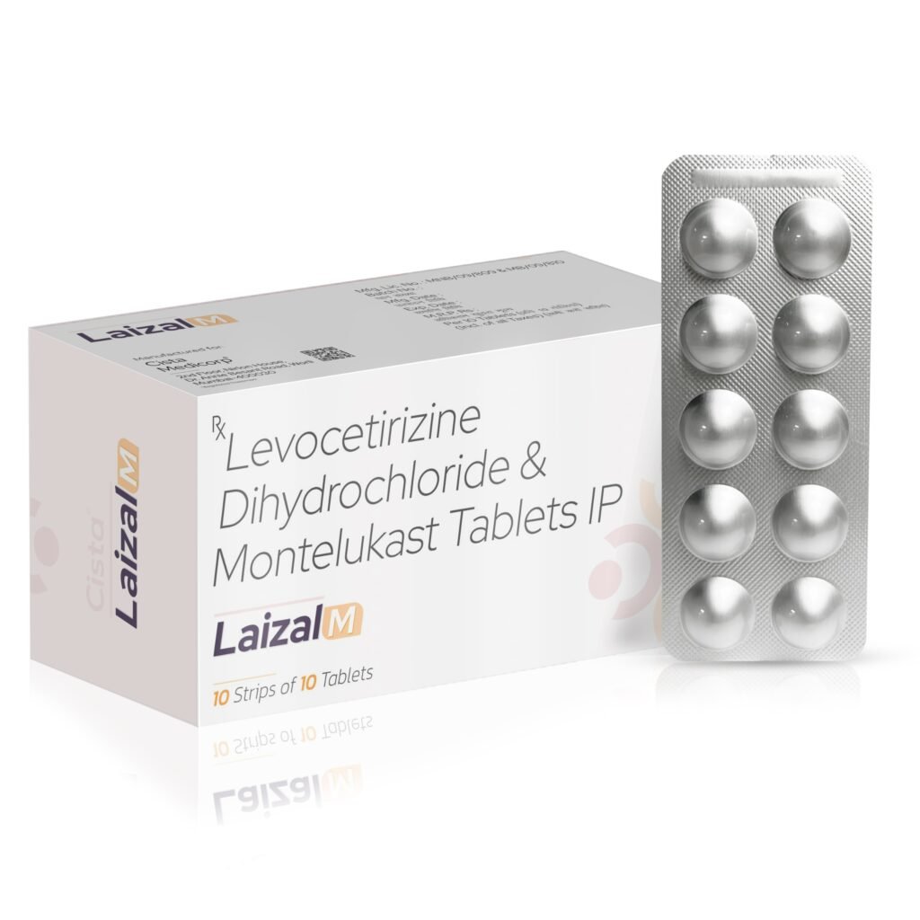Levocetirizine 5 mg + Montelukast 10 mg Tablets (Adult) - Laizal-M