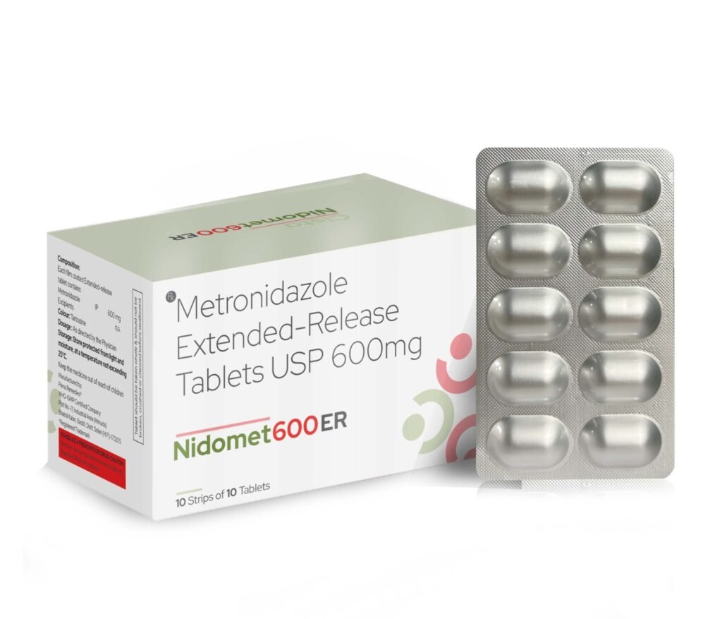 METRONIDAZOLE IP 600MG EXTENDED RELEASE - Nidomet 600 Er