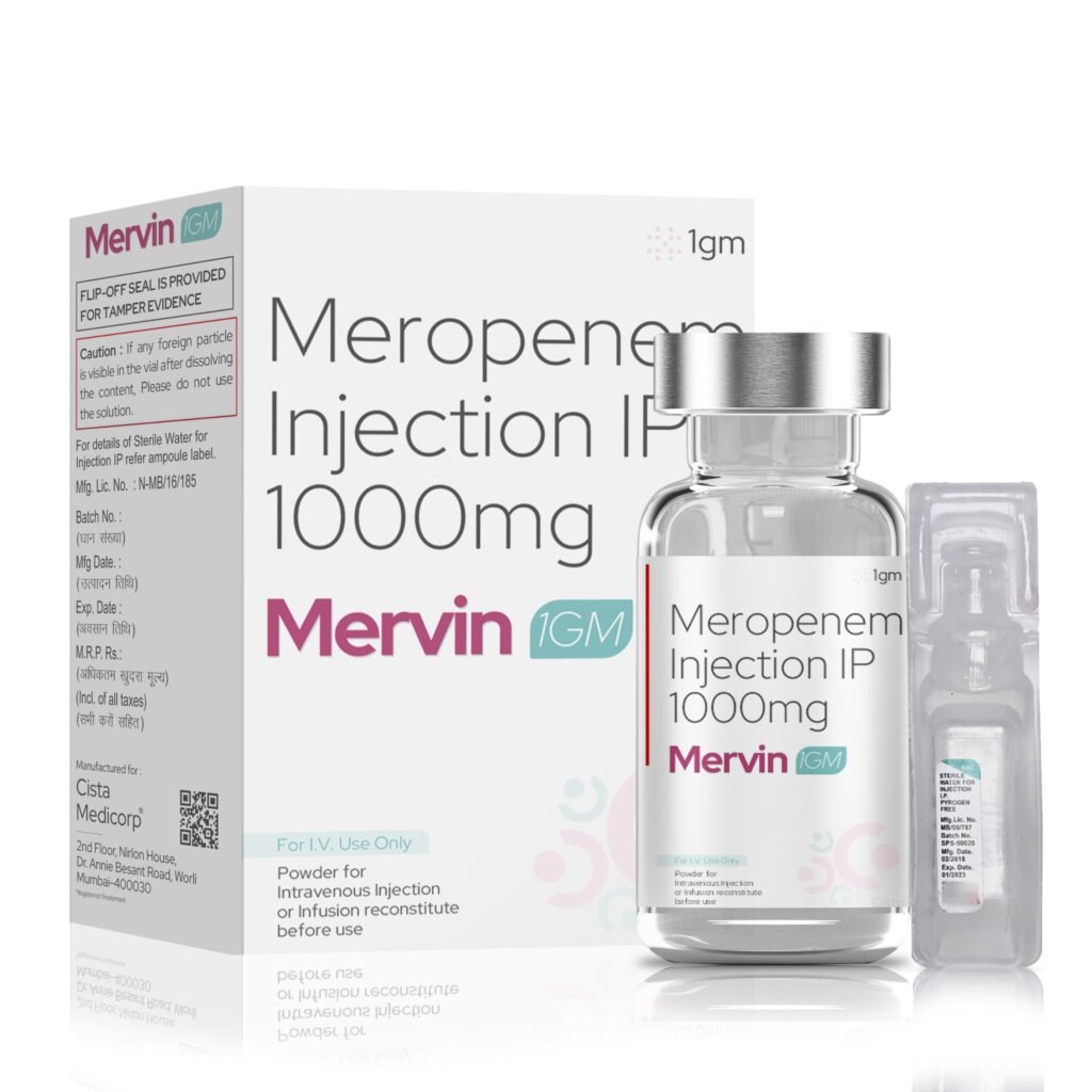Meropenem 1gm - Mervin 1000