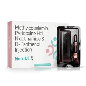 Methylcobalamin 1000 mcg + Pyridoxine 100 mg + Nicotinamide 100 mg + D – Panthenol 50mg+ Benzyl Alcohol 2 – Nurotal – D — Methylcobalamin 1000 mcg + Pyridoxine 100 mg + Nicotinamide 100 mg + D - Panthenol 50 mg + Benzyl Alcohol 2 — Liquid injection