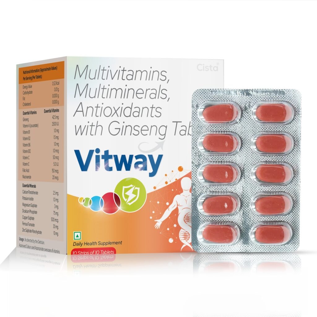 Multivitamins ,Multimineral, Antioxidants with Ginseng Tablets - Vitway