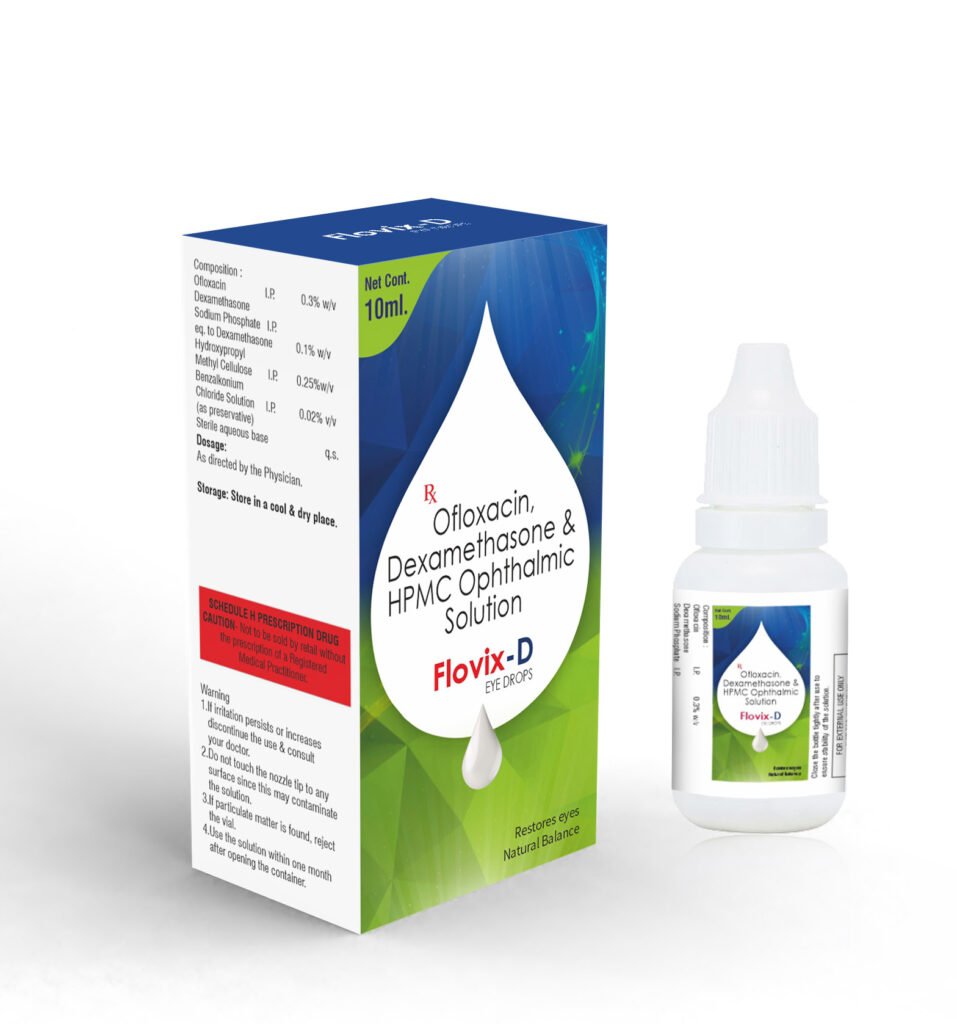 Ofloxacin, Dexamethasone, HPMC Ophthalmic Solution - Flovix-D