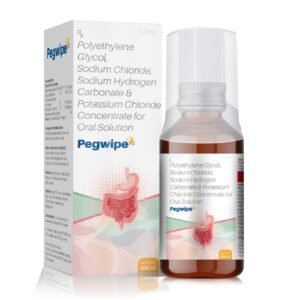 Polyethylene Glycol 03350 USP 13.125 gm + Sodium Chloride I.P. 0.3507 gm + Sodium Hydrogen Carbonate I.P. 0.1785 gm + Potassium Chloride L.P. 0.0466 gm – Pegwipe — Polyethylene Glycol 03350 USP 13.125 gm + Sodium Chloride I.P. 0.3507 gm + Sodium Hydrogen Carbonate I.P. 0.1785 gm + Potassium Chloride L.P. 0.0466 gm — Suspension