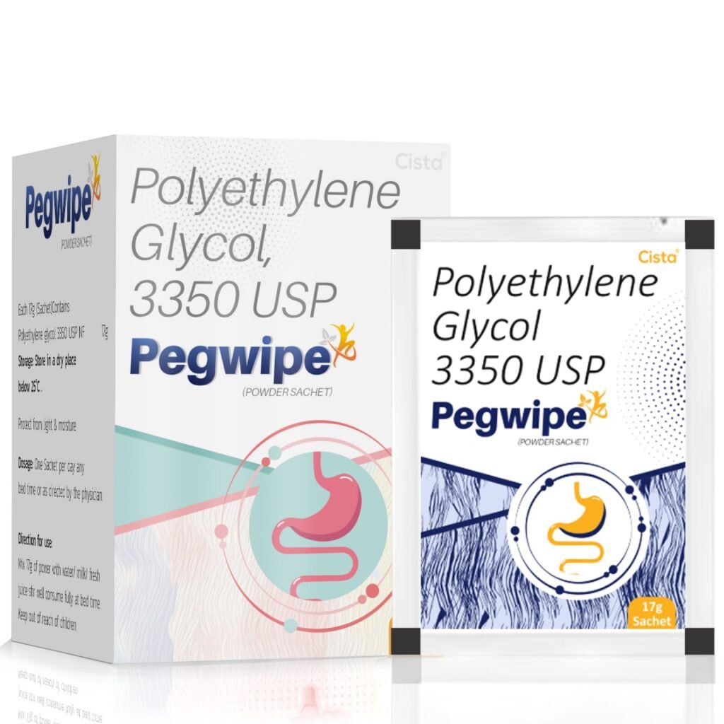 Polyethylene Glycol 3350 USP NF 17g - Pegwipe