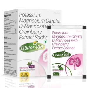Potassium magnesium citrate 978mg + D- mannose 300mg + cranberry extract 200mg sachets – Utidoz-KM — Potassium magnesium citrate 978 mg + D- mannose 300 mg + cranberry extract 200 mg sachets — Sachet