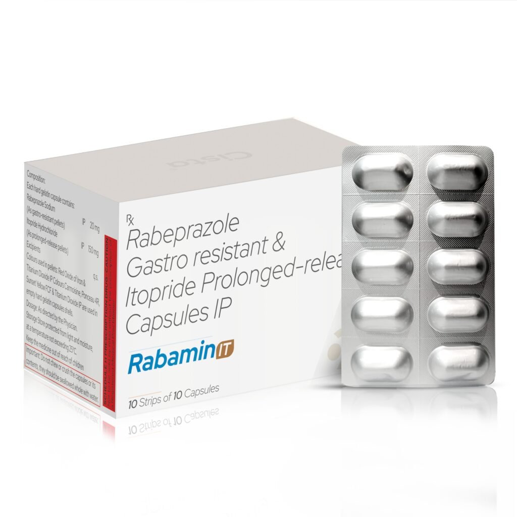 Rabeprazole 20 mg + Itopride 150 mg Sustained Release Capsule - Rabamin-IT
