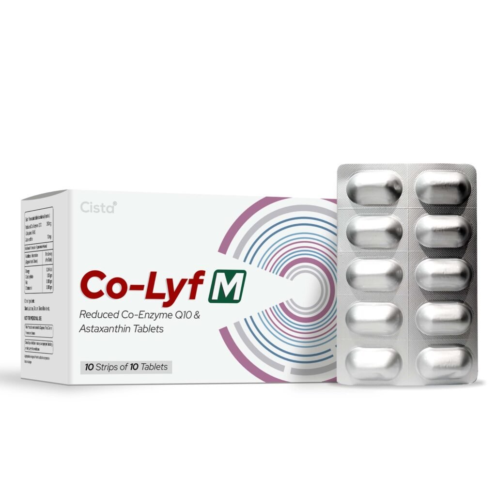 Reduced Co-Enzyme Q10 200mg (Ubiquinol 50%) +Astaxanthin 12mg-Co - Lyf-M