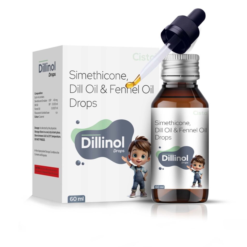 Simethicone 40mg + Dill Oil 0.005 ml + Fennel Oil 0.0007 ml - Dillinol — Simethicone 40 mg + Dill Oil 0.005 ml + Fennel Oil 0.0007 ml — Drops