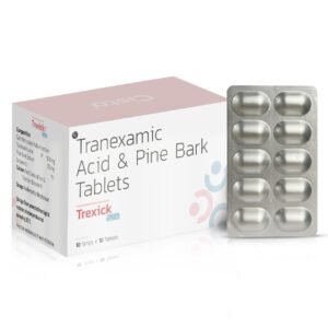 TRANEXAMIC ACID (SUSTAINED RELEASE )-500mg & PINE BARK EXTRACT-150mg – Trexick Pro — TRANEXAMIC ACID (SUSTAINED RELEASE )-500 mg + PINE BARK EXTRACT-150 mg — Tablets