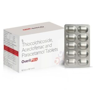 Thiocolchicoside 4mg + Aceclofenac 100mg + Paracetamol 325mg – Overil-Pace — Thiocolchicoside 4mg + Aceclofenac 100mg + Paracetamol 325mg — Tablets