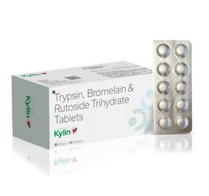 Trypsin 48mg+ Bromelain 90mg + Rutoside 100mg – Kylin — Trypsin 48mg+ Bromelain 90mg + Rutoside 100mg — Tablets