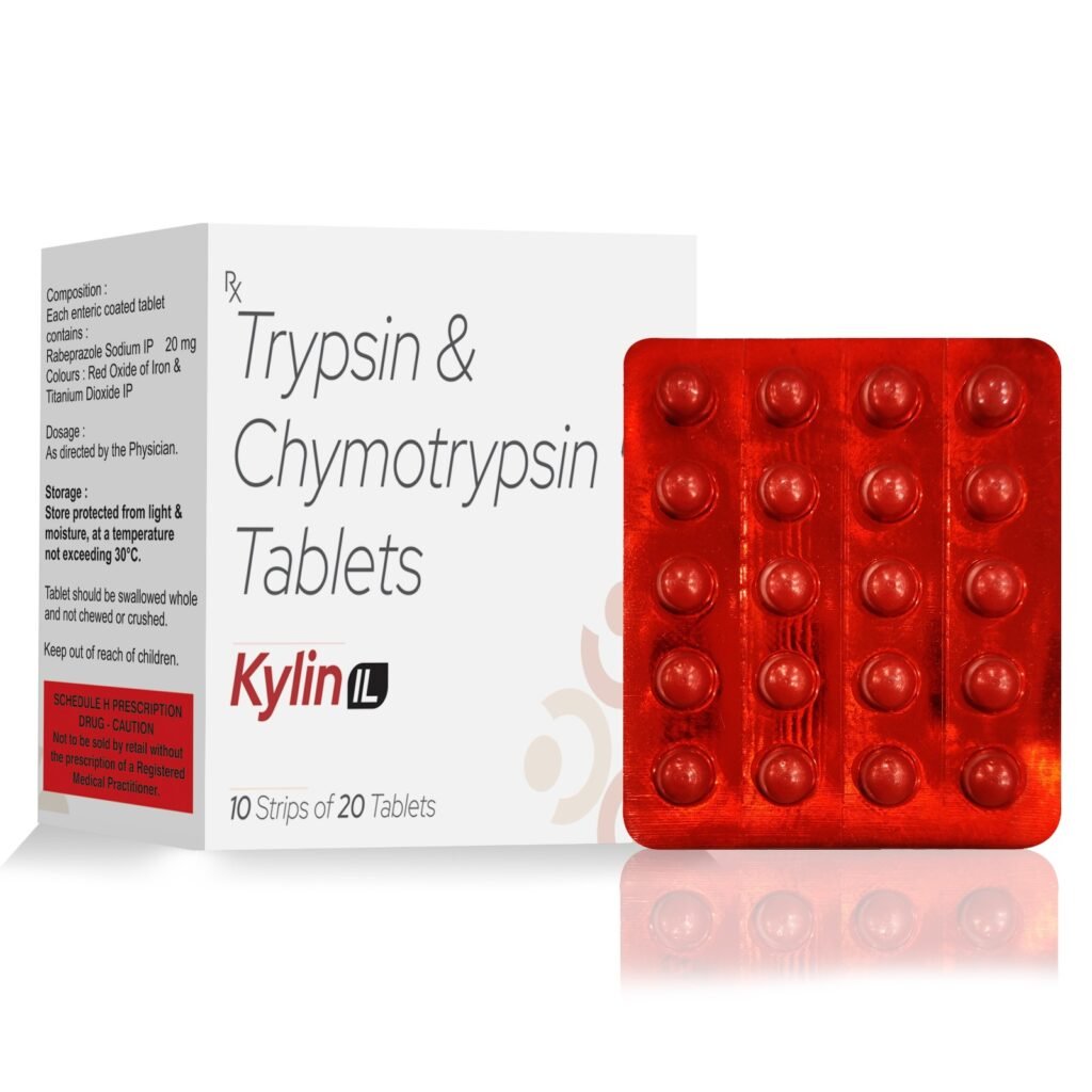 Trypsin-Chymotrypsin 1,00,000 Armour Units - Kylin-1L