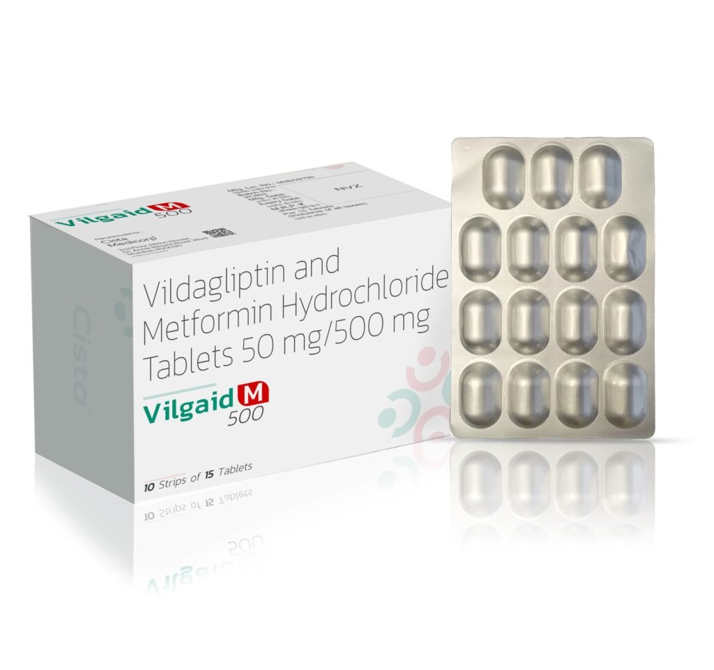 Vildagliptin 50mg+ Metformin 500mg - Vilgaid-M 500