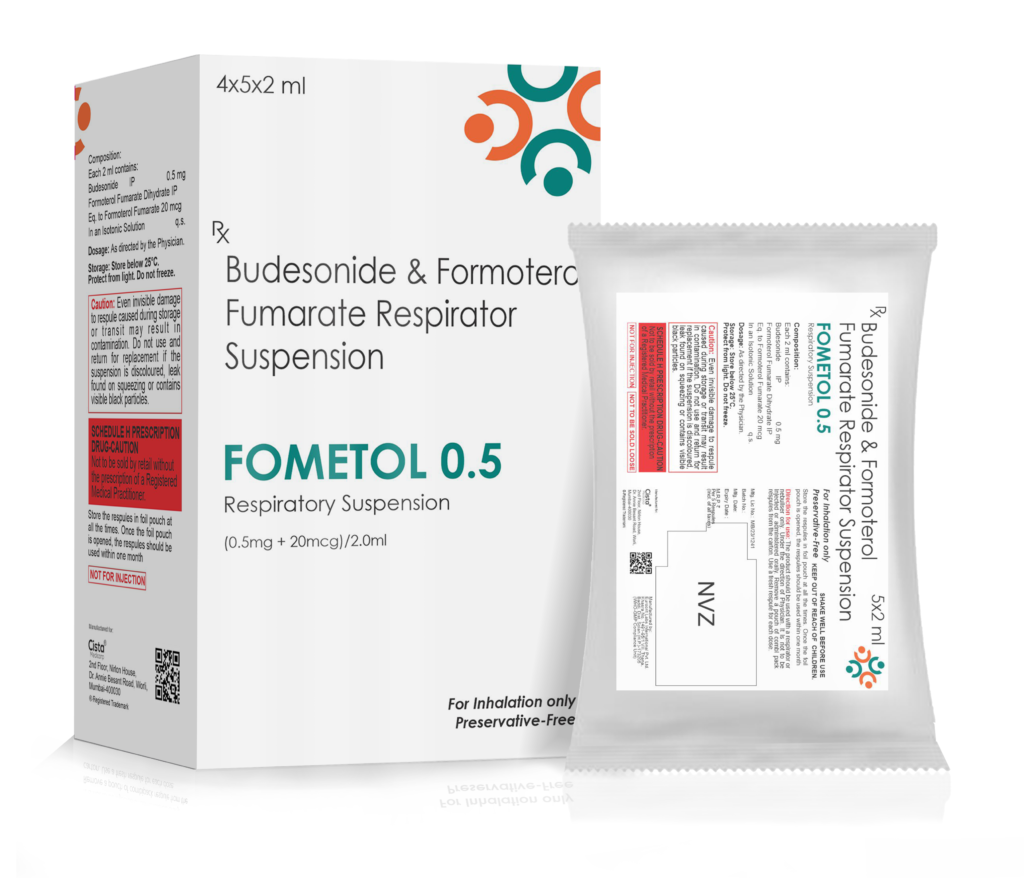 Budesonide 0.5 , Formoterol fumarate 20mcg - Fometol-0.5