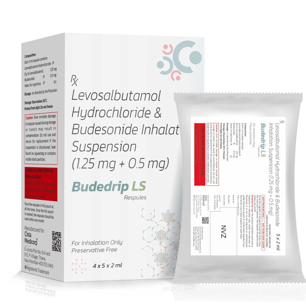 Budesonide 0.5mg + Levosalbutamol 1.25mg - Budedrip Ls