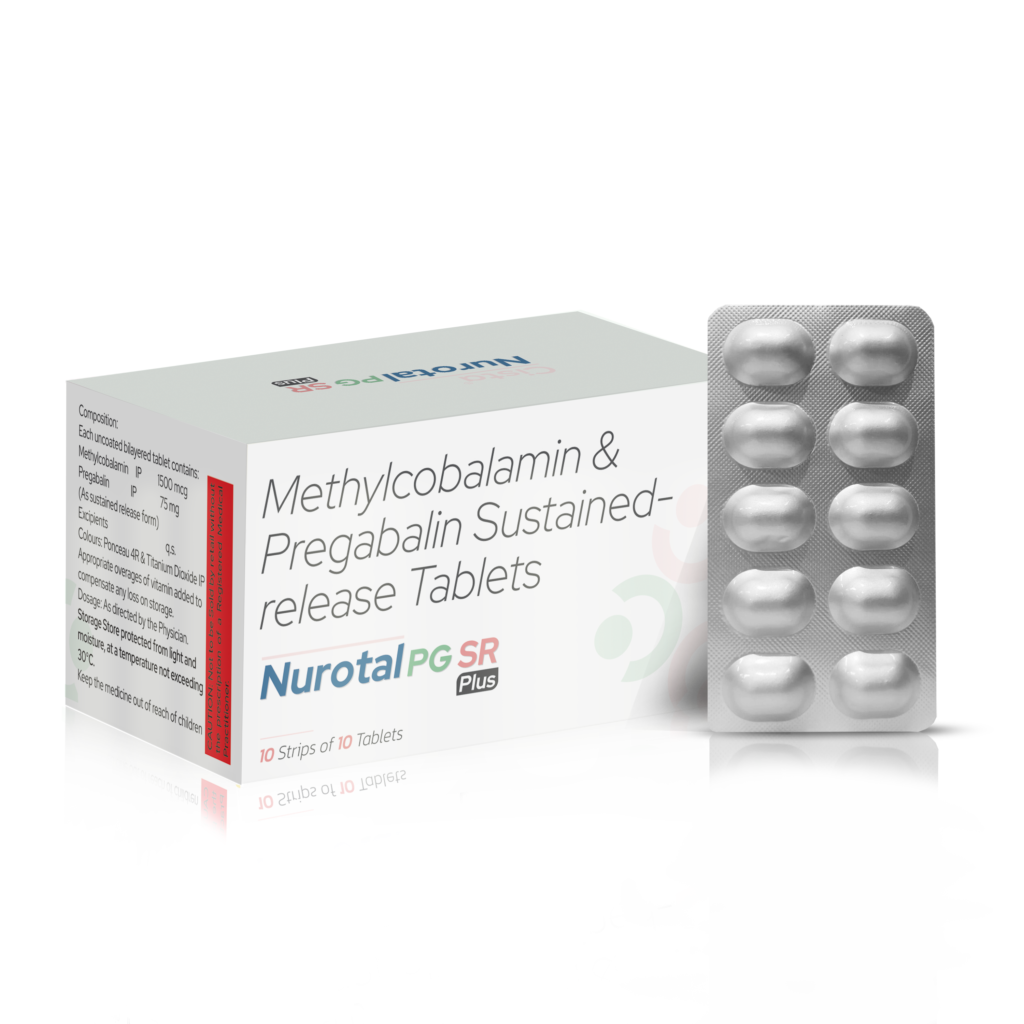 Pregabalin 75 Mg (SR)+ Methylcobalmin 1500 Mcg - Nurotal PG SR Plus — Pregabalin 75 mg (SR) + Methylcobalamin 1500 mcg — Tablets