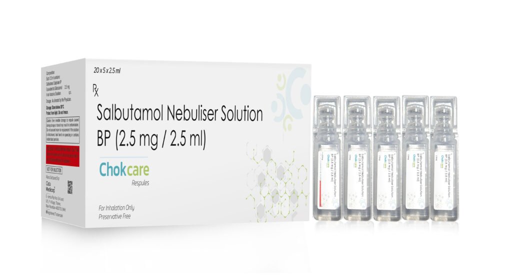 Salbutamol Nebuliser Solution 2.5 mg BP – Chokcare — Salbutamol Nebuliser Solution 2.5 mg BP — Respules