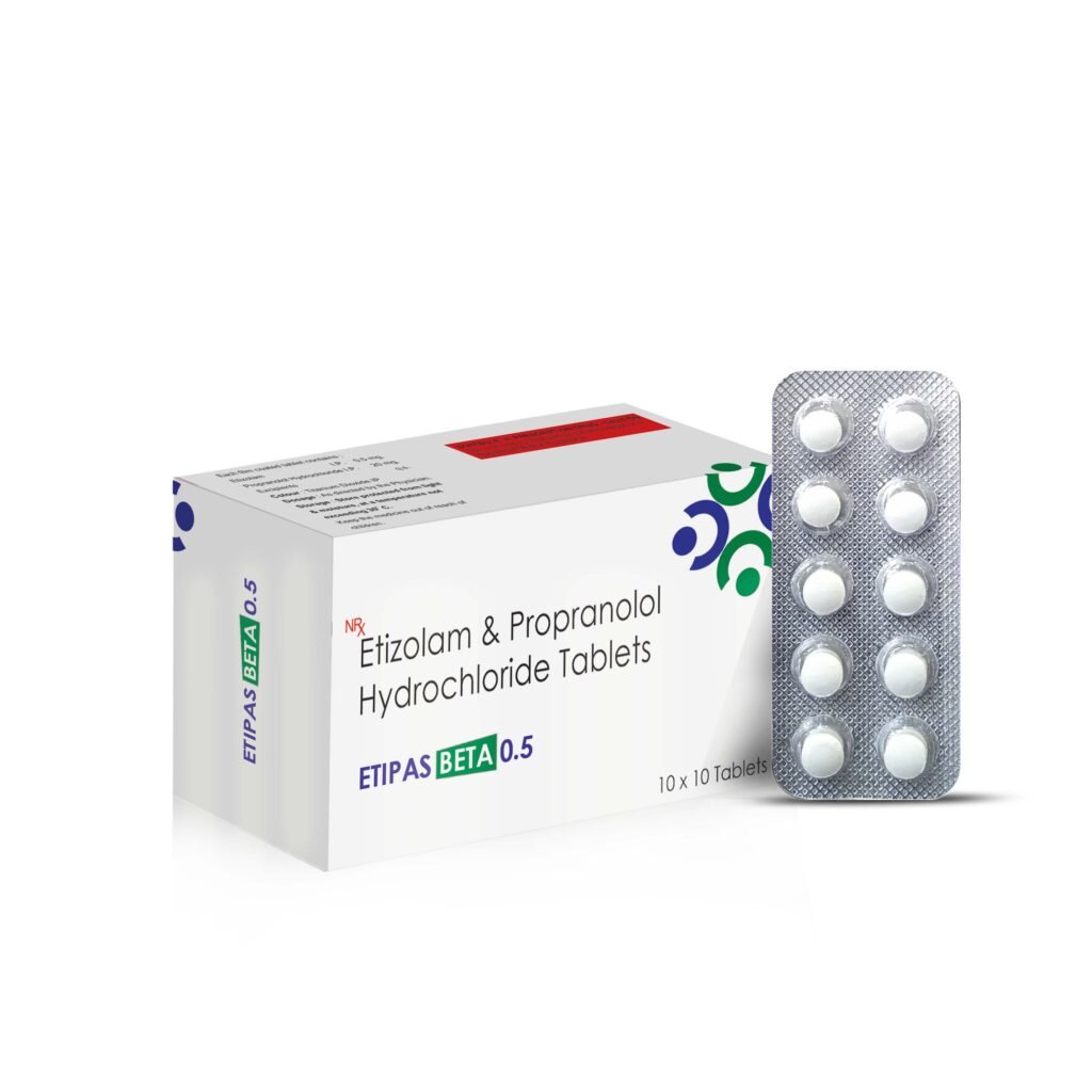 Etizolam 0.5 mg + Propranolol 20mg - Etipas-Beta